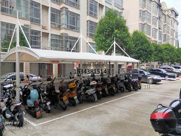 新寧膜結(jié)構停車棚【充電站雨棚】設計安裝