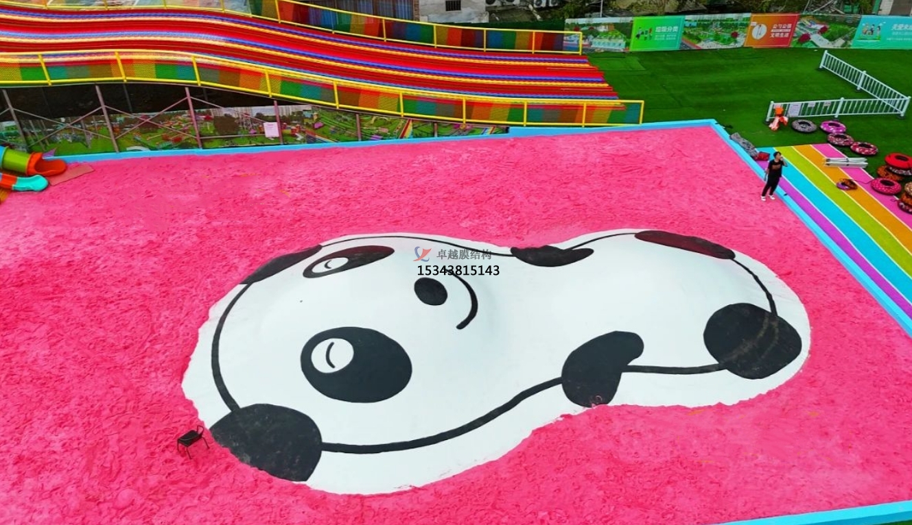 邢臺<font color='red'>膜結(jié)構(gòu)公司</font>【生產(chǎn)安裝】游樂場蹦蹦云廠家